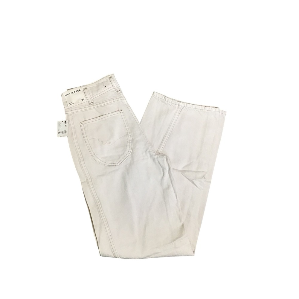 Free People We The Free Women's Cream Aster‎ Straight Jeans Size 27 NWT - Picture 5 of 13